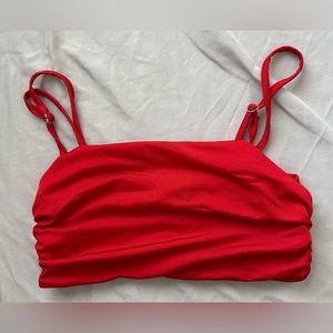 Simple Red Crop Top Tank